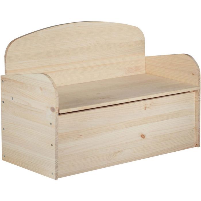 Pin Massif Banc Chest Sans Fard, 90x62x38cm