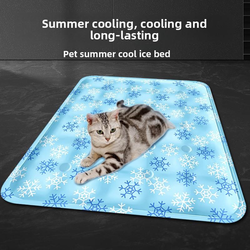 Summer Pet Ice Mat Cushion Breathable Cooling Pad Cushion Ice Pillow Summer Dog Bed Mat Ice Bed Cat Pet