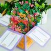 Thank You Cards 3D Pops-up Bouquet Gift Thanksgiving Greeting Cards New Paper Flowers