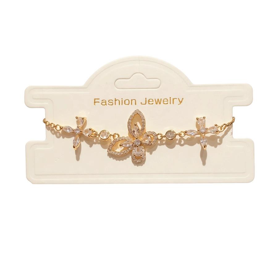 Butterfly Zirconia Bracelet For Women With Elegant Copper Design Perfect For Gift Giving
