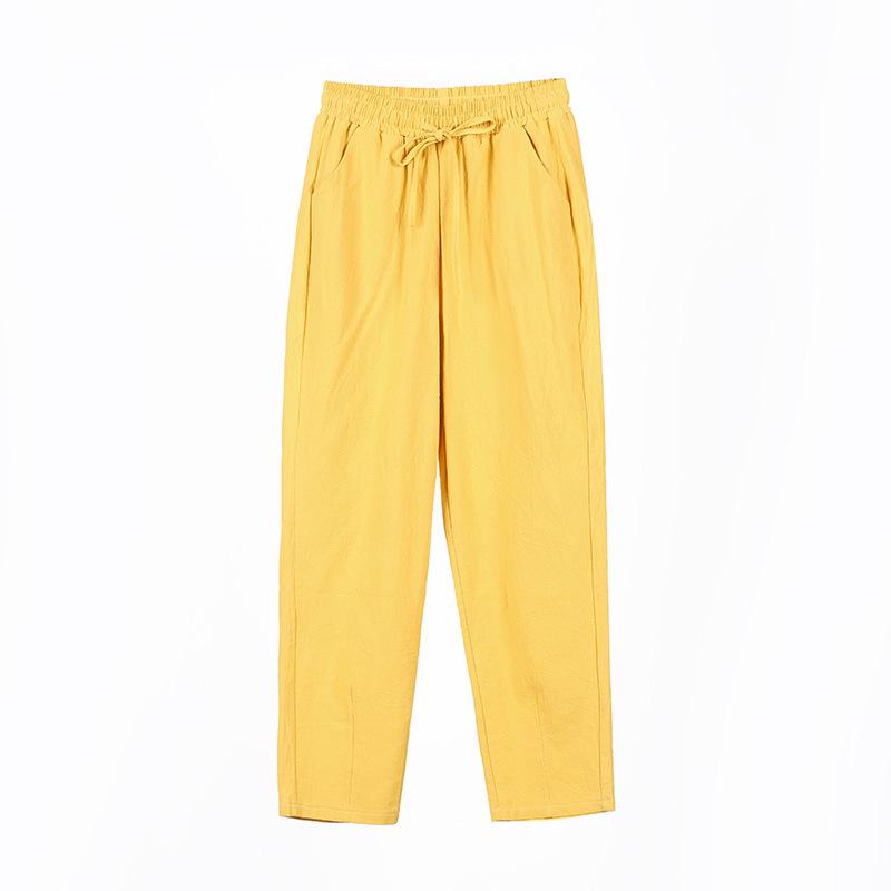 Women's Spring/Summer Cotton Casual Nine-Point Harem Pants