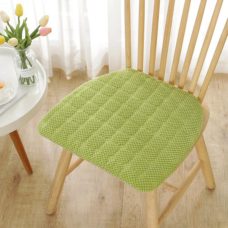 Kord Kissen in Hufeisenform Dickes Stuhlkissen Nordisch Einfarbig Abnehmbar Waschbar Sitzkissen Schlicht Rutschfest Hüftkissen mit Bändern