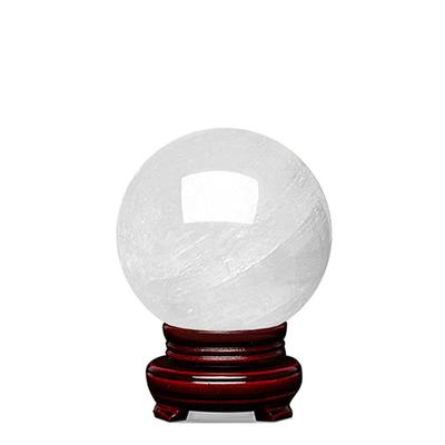 Crystal Natural Round White Natural Feng Shui Ornament Entrance April Feng Shui Good Luck Power Natural Crystal Ball with Gift Ball, Crystal, Ball,