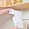 Paper Roll Holder  No Punching Storage Rack for Home, Towel Rack Cling Film Storage Rack Bathroom Hanging Shelf Kitchen Tissue Accessories
