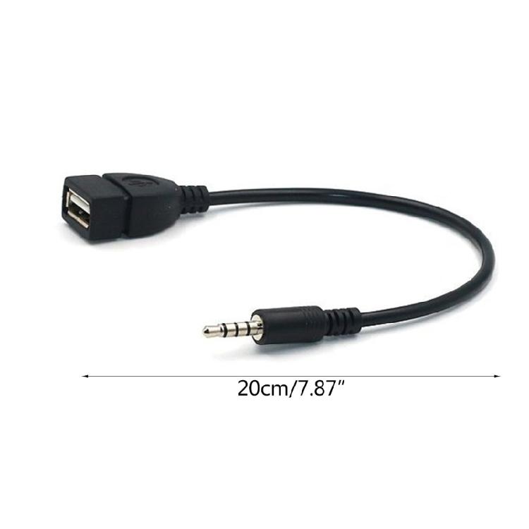 AUX To USB Adapter Sound Music Car Stereos Male Plugs Jacking To USB Female Cord