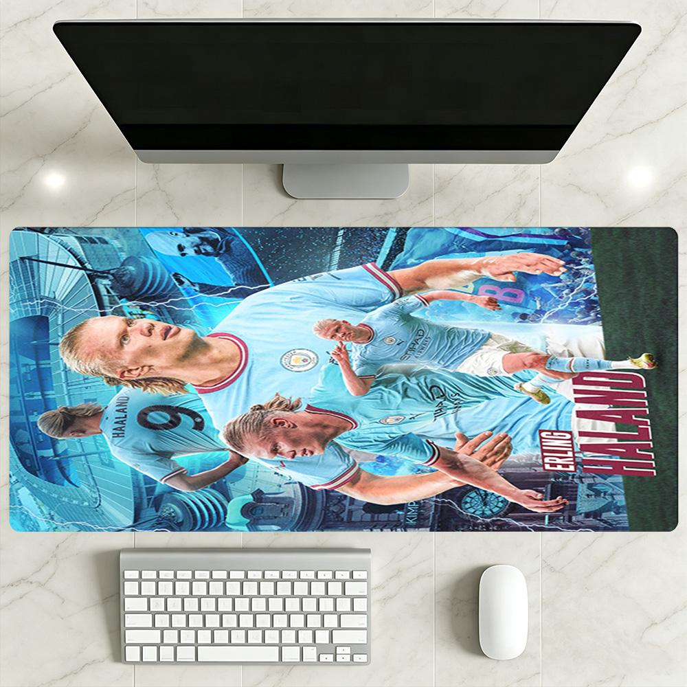 Haaland Large Mouse Pad Keyboard Mat Computer Desk Keyboard Mat Non-Slip Rubber Base Office Desk Accessory
