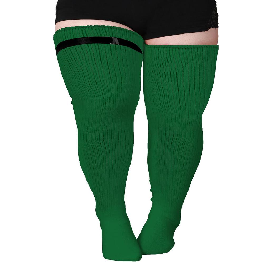 Plus Size Women's Compression Knee-High Socks - Extra Thick Over-the-Knee for Autumn/Winter