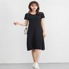 Plus Size Women's Summer Modal Short Sleeve Long T-shirt Casual Dress For Effortless Style
