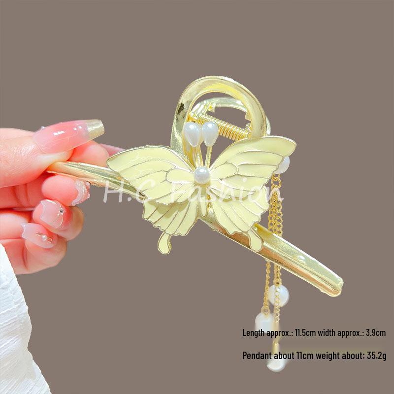 Lily of the Valley Floral Tassel Hair Claw - Ancient Style Women's Accessory