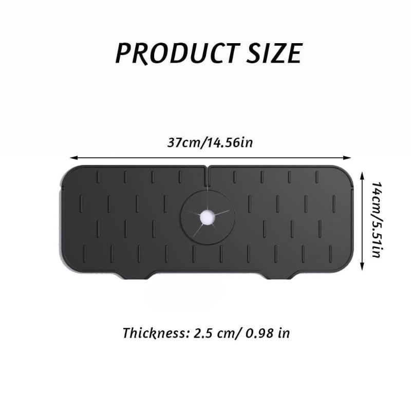 Kitchen Sink Water Absorbing Mat Faucet Splash Proof Drain Pad Non Slip Quick Dry Countertop Protector For Home Kitchen Bathroom