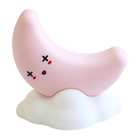 Moon Star Night Light for Kids, Silicone Soft Glow LED Lamp for Bedroom, Cute Cloud Moon Decor for Nursery
