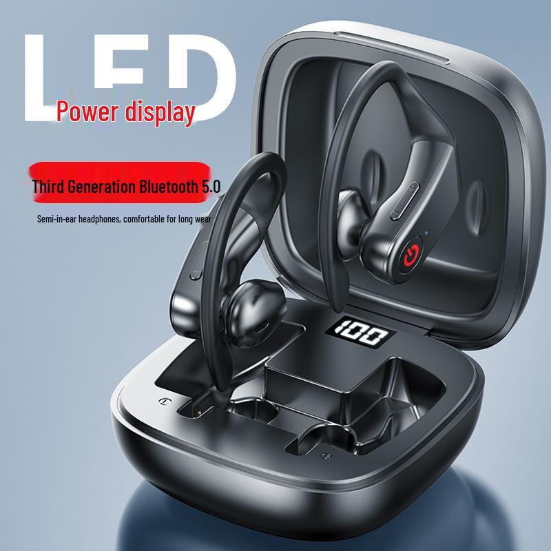 Sport Wireless Bluetooth Earphones with Long Standby and Ear-hook Design, Compatible with Huawei and Apple.