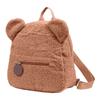 Kawaii Plush Cute Mini Gray Shaped Fluffy Bags Stuffed Cartoon Zipper Adjustable Shoulder Straps Solid Color Backpack for Girl