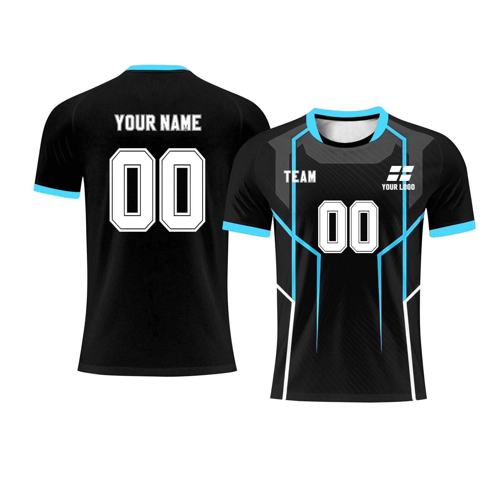 

Personalised Tops Shirts Mens Girls With Name Number Custom Football Jerseys For Boys Training Suit 16 чёрный
