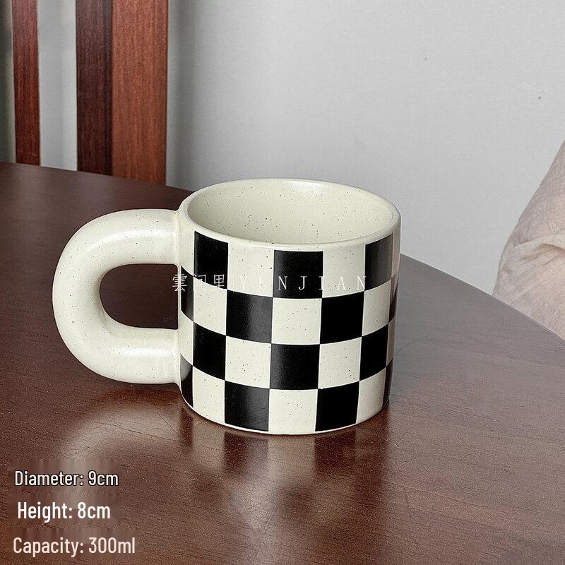 ZISIZ Vintage Ink Splatter Ceramic Mug