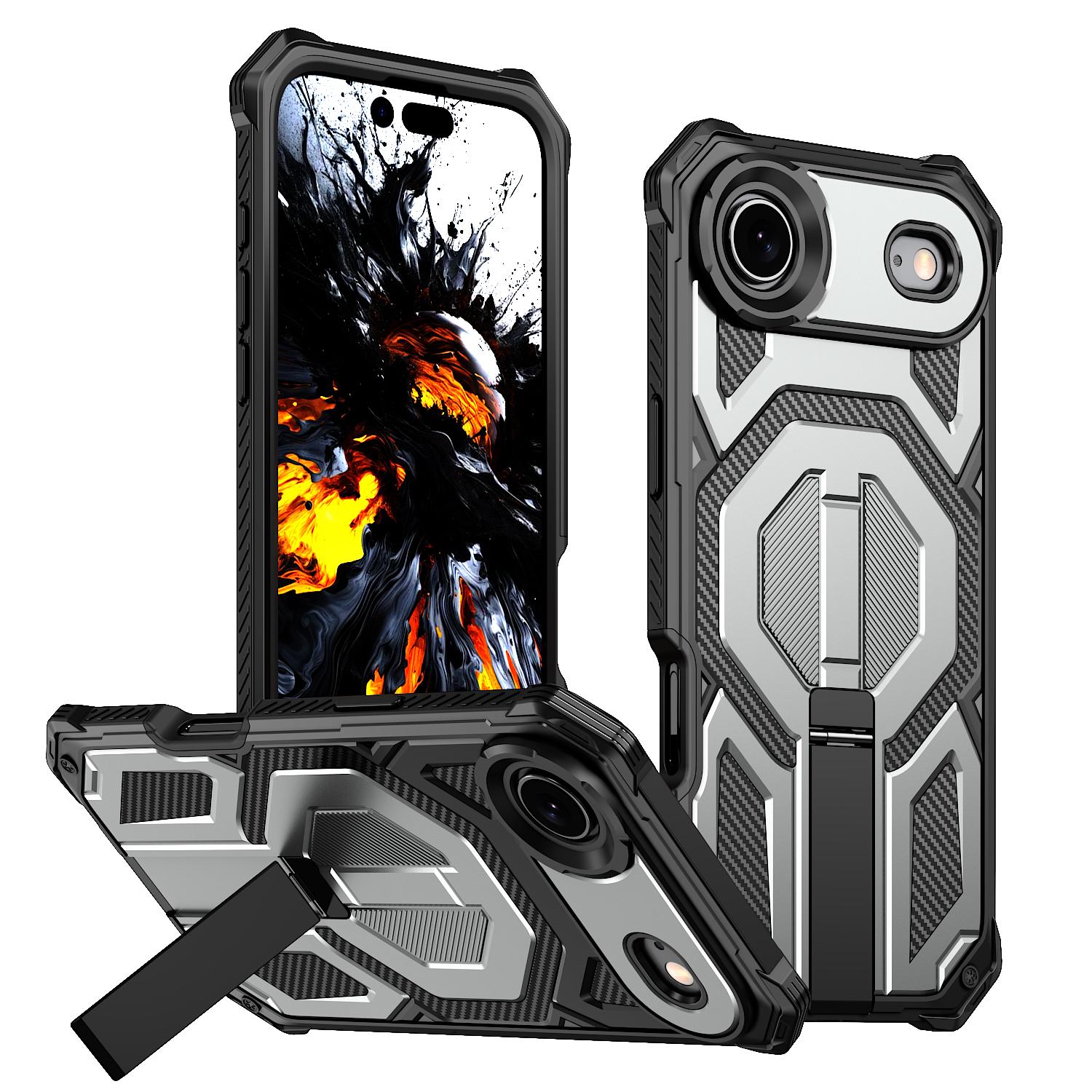 Для iPhone Air Магнитный чехол ТПУ + ПК Подставка Чехол для телефона Защита от падений
