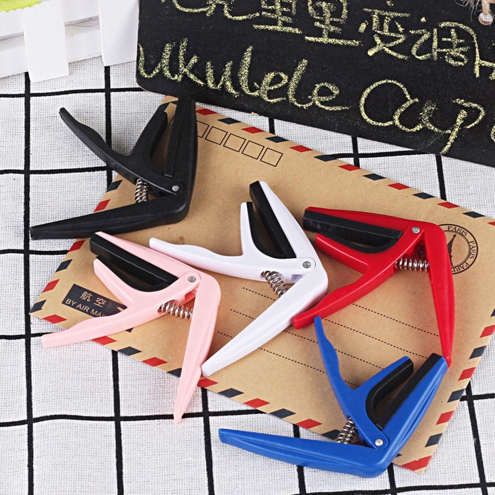 Kunststoff Universal Ukulele Kapodaster Weiß Uk Ton Clip Ukulele Stimmklemme Klassisch