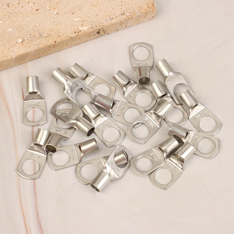 20Pcs 4-25Mm Assortment Tinned Copper Lugs Ring Crimp Terminals Battery Wire Welding Cable Connectors Kit
