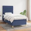 Maison Exclusive - Lattenrost-Bettgestell mit Matratze Blau 90x190 cm Stoff