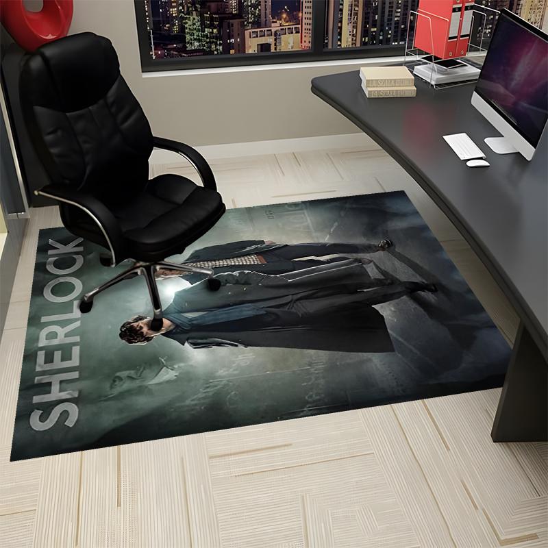 Sherlock Printed Carpet, Rug for Office Chair Living Room Bedroom Kitchen Room Decor Gifts.
