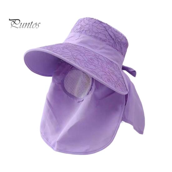 Wide Brim Sun Hat High-Density Sunscreen Fabric UPF50+ Protection Neck And Chin Cover Fisherman Shawl Face Guard Design Outdoor Summer