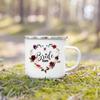 Bride Team Flower Print Enamel Mug Bachelorette Party Wine Juice Cup Bridesmaid Gift Coffee Cups Bridal Wedding Shower Gifts