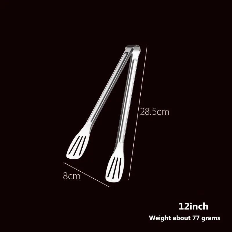 304 Stainless Steel Food Tongs BBQ Non Slip Barbecue Steak Clip Frying Fish Grill Bread Clips Cooking Tongs Kitchen Gadgets