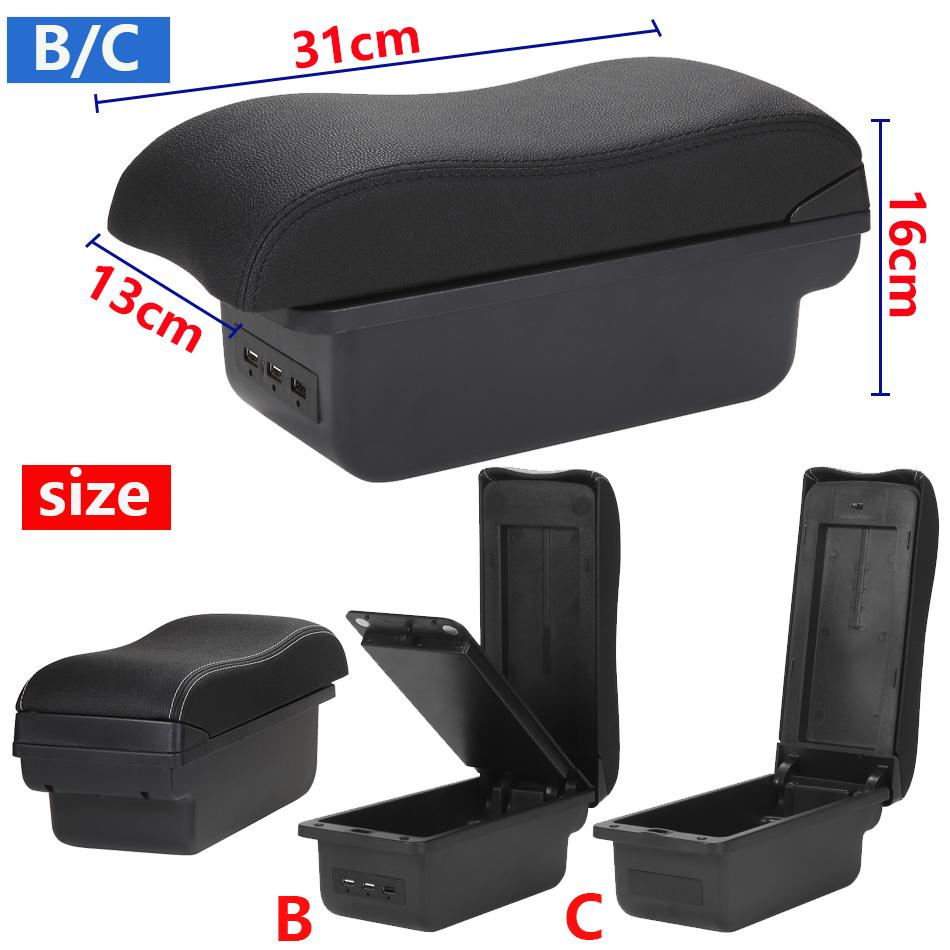 For Volkswagen Polo Armrest For VW Polo 9N 3 Car Armrest box Curved surface Interior parts Storage box car accessories 2002-2009