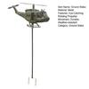 Patriotischer Windrad, Hubschrauber-Windmühlen-Spieß mit drehendem Propeller, 2D Metall-Flugzeug-Skulpturen-Dekoration für Garten, Terrasse, Rasen