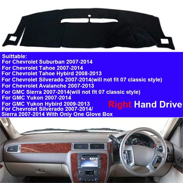 

Крышка приборной панели автомобиля DashMat для GMC Yukon Sierra 2007 - 2014 для Chevy Chevrolet Suburban Tahoe Silverado 2007 - 2013 Right Hand Drive синий