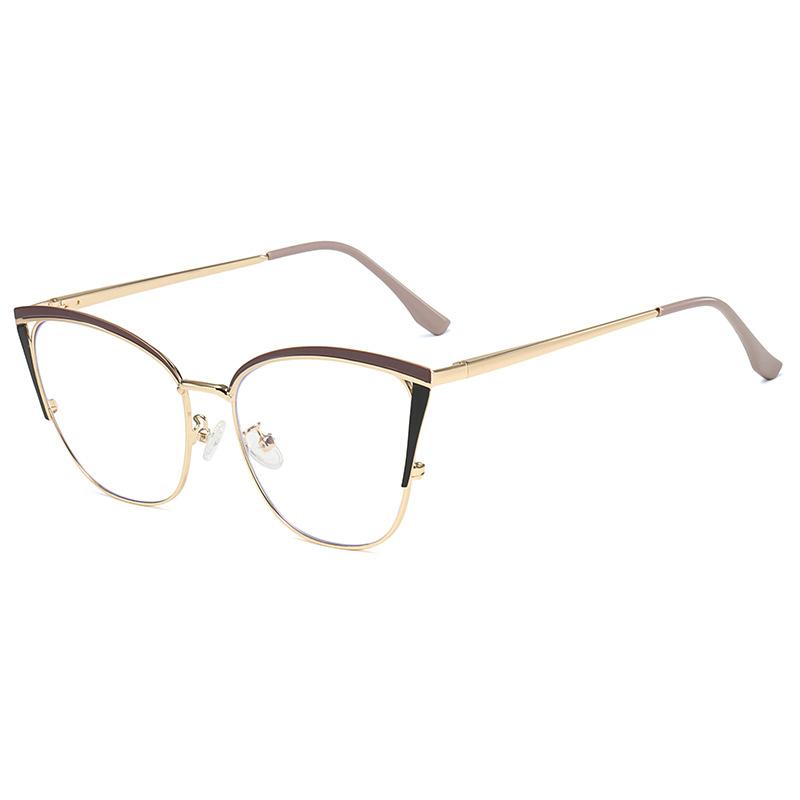 Fashion Cat-eye Frames Women's Reading Glasses Fashion Multi-color Splicing Metal Frames Anti-blue Glasses Presbyopia Eyewear +2