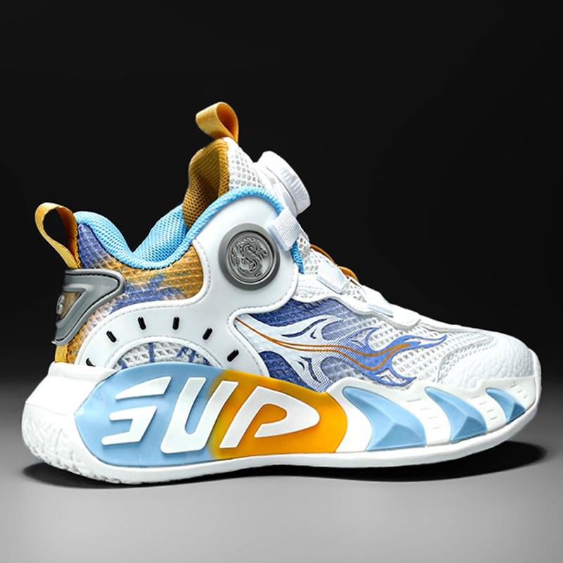 Boys' sports shoes summer mesh breathable 2025 new children's shoes medium and older boys running basketball net shoes