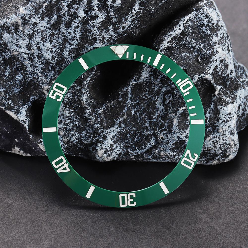 Wysokiej jakości ceramiczny/aluminiowy pierścień zewnętrzny do nurkowania 38*30,5 mm, 1 szt., z nachyleniem, do zegarka z automatycznym mechanizmem GMT NH34 NH35 NH36