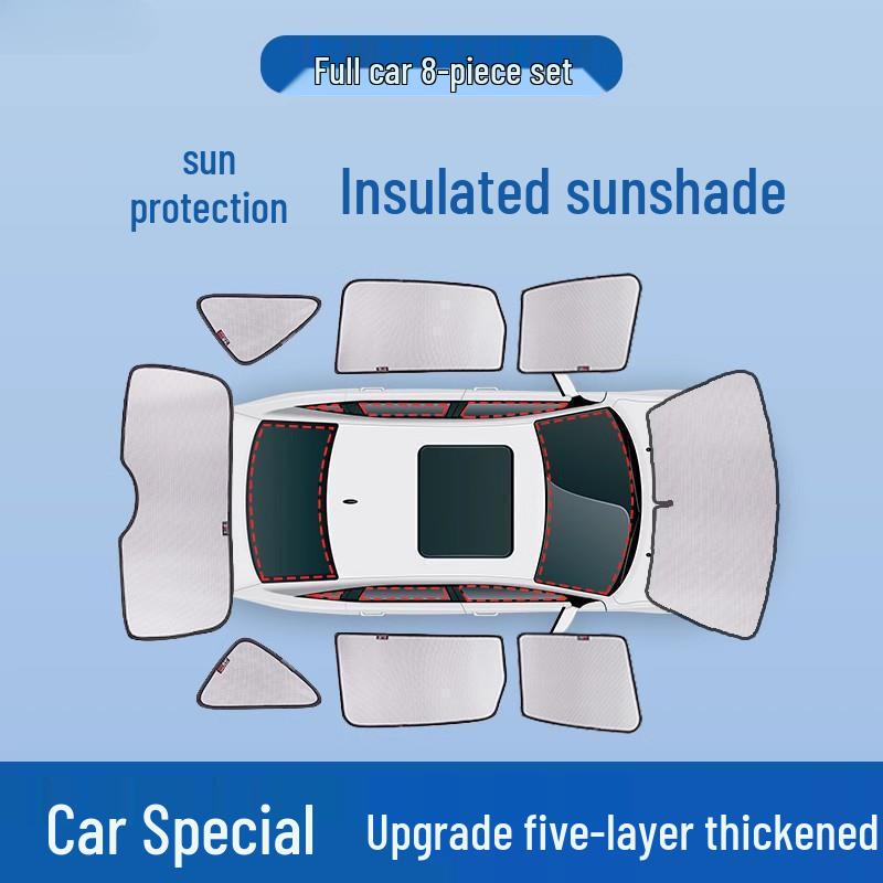 Car Sunshade Curtain Block – Front & Side Window Heat Insulation Umbrella