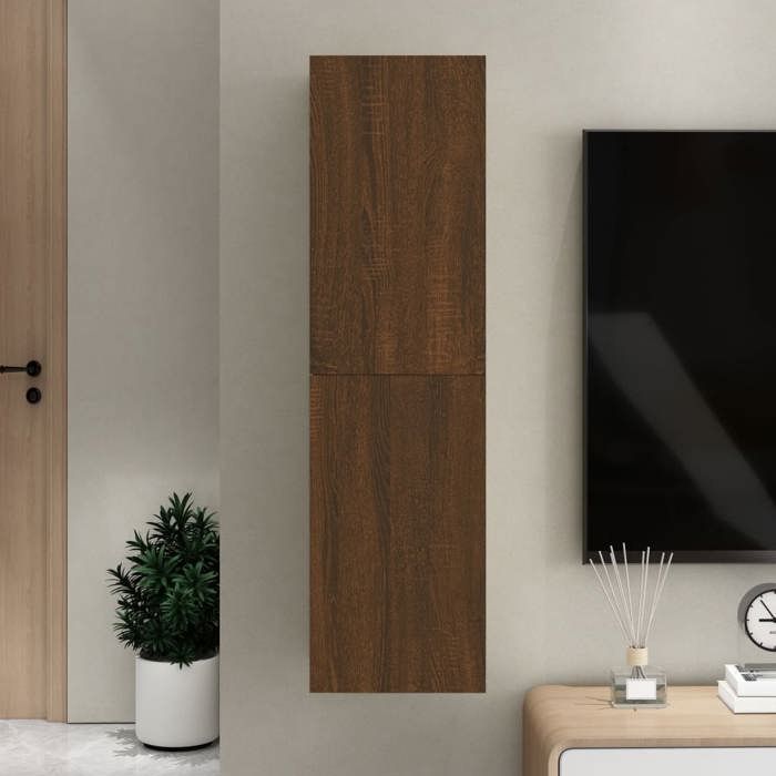 VidaXL Wall-Mounted TV Cabinet Brown Oak 30.5x30x110 Cm 826680