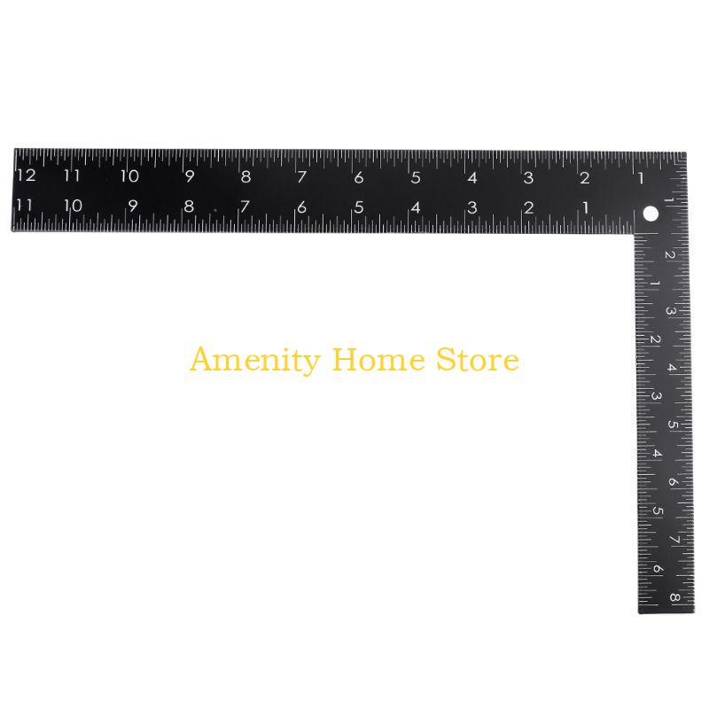 

F26C Sewing Ruler L-Square Curve Ruler Sewing Tailor Ruler Steel Right Angle Ruler DIY Craft Tool Drawing Measuring Supplies чёрный