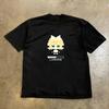 Otaku Retro Game Tee Cute Pixel Blonde Cat Ears Girl Loading Text Ins Trendy Unisex Cotton Oversized Black Daily Tshirt