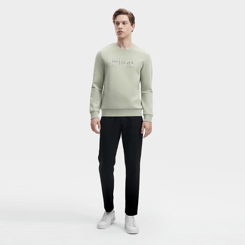 FILA 2023 Winter New Simple Knit Sweatshirt Pullover Casual Long Sleeve Men tops Blue Gray Green F11M342211FLG