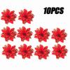 20PCS Four Color Flowers Christmas Flower Christmas Tree Decorations  Christmas Wreath Decoration Christmas Decorations