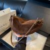 Women's Niche Suede Crossbody Bag High Quality Large Capacity Shoulder Bag Commuting Outdoor Play Armpit Bag Multifunctional Fashion Dumpling Bag