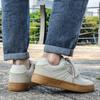 Fashion Men Platform Board Shoes 2025 Spring Autumn Round Toe Vintage New Casual Shoes Comfortable Outdoor Non Slip Cross Tied Sneakers