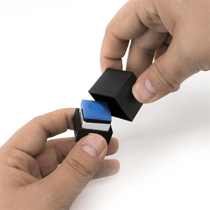 Tragbarer Billardkreidehalter Lederkreidetasche mit magnetischem Gürtelclip Kreidehalter für Poolbillard Snooker