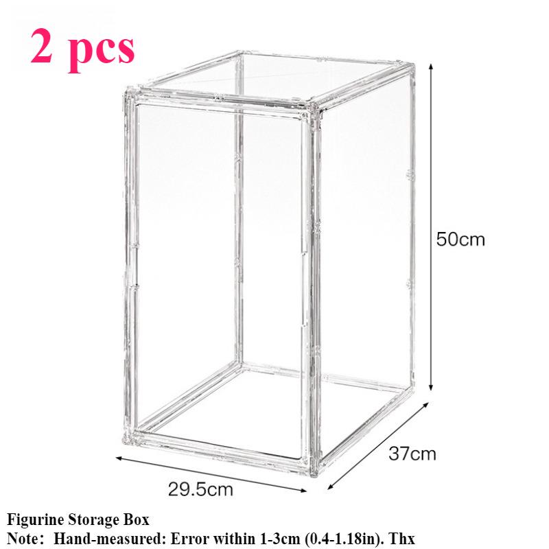 60cm XXL Acrylic Doll Display Box Magnetic Door Display Case Transparent Dustproof Storage Box for Blind Boxes Statues Model Car