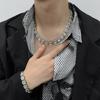 Meier Exaggerated Rock Sugar Fat Square Diamond Cuban Necklace Full Diamond Accessories Men's Clavicle Chain