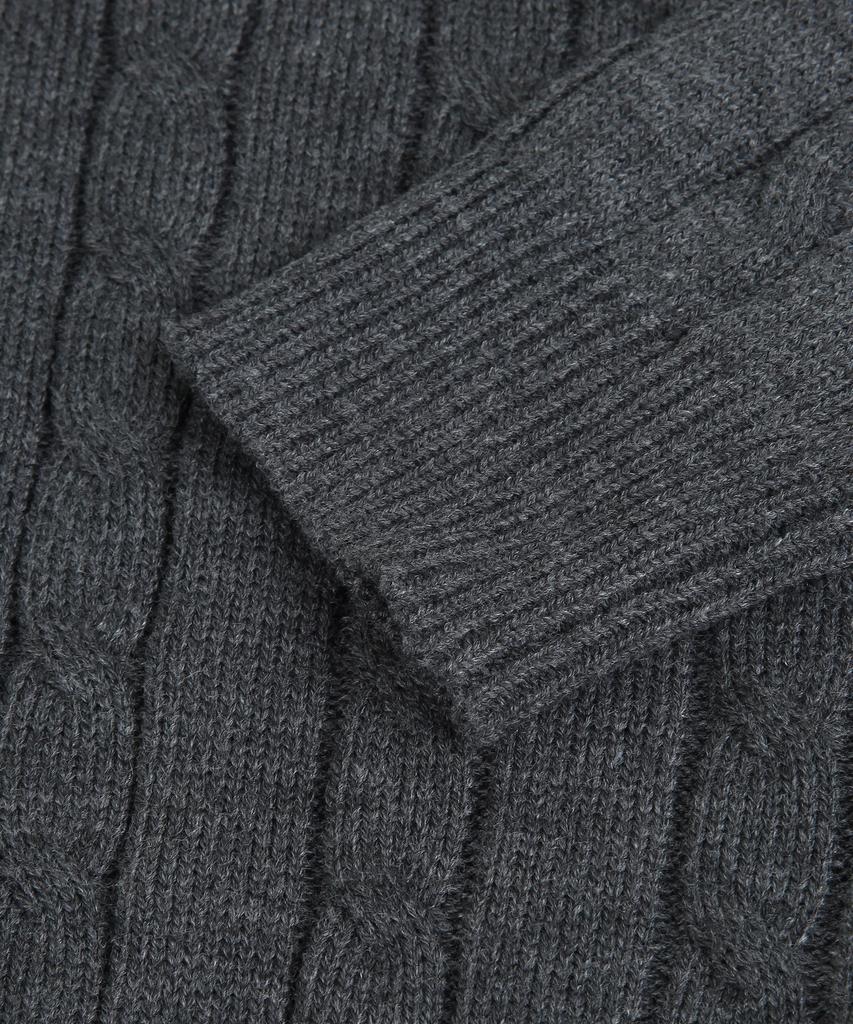 ORIGINALDAY Oversized Round Cable Knit Charcoal