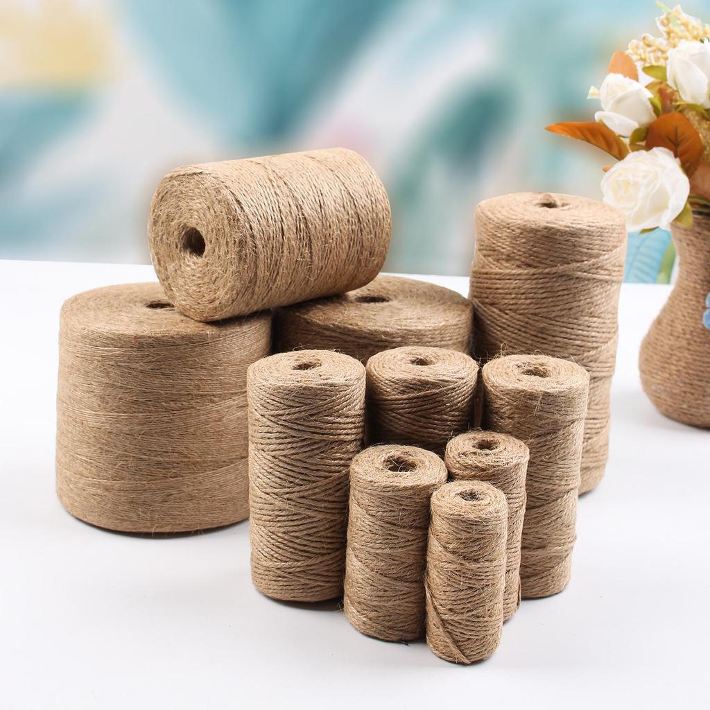 Jute Rope: Multi-Spec Hemp Rope for DIY Projects & Bundling, Thick To Thin Options