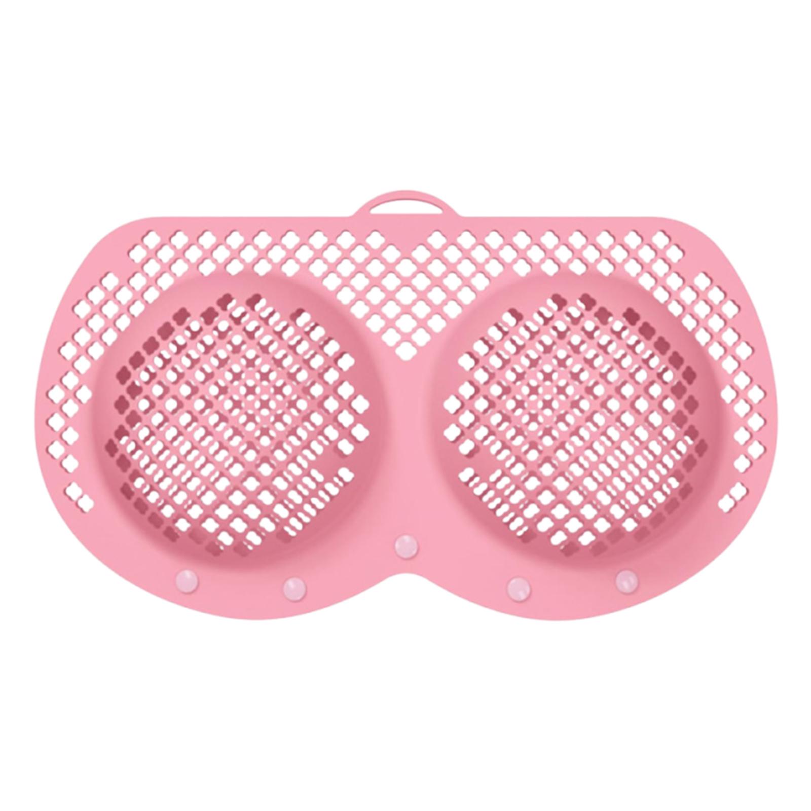

Bra Laundry Bag Lockable Zipper Machine Mesh Laundry Bags Reusable Silicone Bra Storage Bag for Delicates розовый