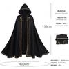 Halloween Gothic Hooded Robe Costume With Chain Detail Medieval Wizard Priest Cosplay Outfit Party