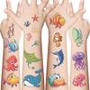 New Cartoon Undersea Animal Tattoo Stickers Can Waterproof Party Party Gift Funny DIY Fun Face Stickers
