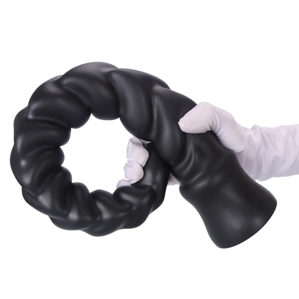 Extra Long Anal Plug with Spiral Texture - Large Ribbed Whip Style Butt Plug for Men & Women, Realistic Dildo Adult Sex Toy
